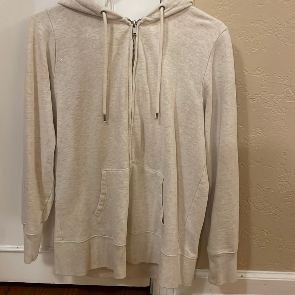 Sz M Gap Oatmeal hooded Jacket!